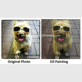 Oryginalne niestandardowe portrety olejne, portrety psów ze zdjęć 16 &quot;X 16&quot;