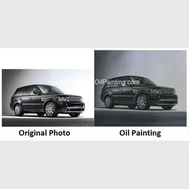 Niestandardowe portrety samochodów, portrety olejne ze zdjęć Range Rover Car