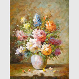 Abstrakcyjny kwiatowy martwa natura Obrazy olejne Kolorowe kwiaty Wazon Obraz na płótnie