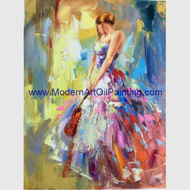 Duży gruby nóż do palet olejnych Obraz olejny kobieta płótno Kolorowa kobieca abstrakcja