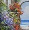 Palette Knife Seaside Town Obraz olejny ręcznie malowany obraz krajobrazowy na płótnie