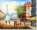 Gruby olej Paryż Scena uliczna Płótno Malowanie Prezenty Promocja Pokaż rozmiar niestandardowy Kolor