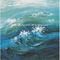Współczesna abstrakcyjna ręcznie robiona sztuka malarstwo Fala morska, rozciągnięte płótno Wall Art