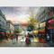 Palette Knife Paris Obraz olejny Paris Street Gruby Olej 50 cm x 60 cm Do kawiarni