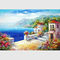 Ręcznie malowany impresjonizm śródziemnomorski obraz olejny Vacation Harbor