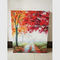 Abstrakcyjny nóż do palet Obraz olejny Ręcznie robiony krajobraz Jesienny las dla hoteli gwiazd