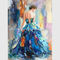 Szpachla Kobieta Obraz olejny Kolorowa kobieta Abstrakcyjne płótno Art