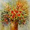 Palette Knife Kwiatowy obraz olejny Płótno Grube olejne obrazy kwiatowe 100x100cm
