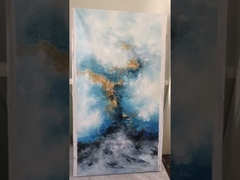 Ręcznie malowane abstrakcyjne malarstwo na płótnie do dekoracji ścian