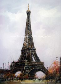 Wrażenie Stylu Wieża Eiffla Obraz Olejny Na Płótnie 50x60 Cm Wystrój Domu
