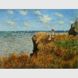 Claude Monet reprodukcja oleju, spacer po klifie w Pourville, olej na płótnie 50 x 70 cm