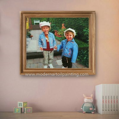 Dzieci Niestandardowy obraz olejny Portrety Realistyczne płótno ze zdjęć
