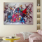 Ręcznie robiony abstrakcyjny obraz olejny na płótnie kolor skrzypce muzyka rysunek Wall Art do salonu Dec