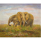 100% Handmade rodzina słoń miłość obrazy olejne na płótnie Cute Animal Wall Art Mural do dekoracji wnętrz