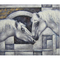 Nowoczesne poziome płótno malowanie koni 100% ręcznie robione obrazy zwierząt płótno dekoracyjne do domu do wejścia do pokoju