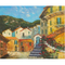 Morze Śródziemne ogród obraz olejny na płótnie do wystroju domu europeizm ściana krajobrazowa sztuka do dekoracji jadalni
