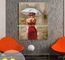 Akryl Modern Art Obraz olejny Dekoracyjna sztuka ścienna Dziewczyna z czerwoną sukienką na płótnie