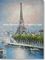 Ręcznie malowany obraz olejny w Paryżu Wieża Eiffla ECO Solvent