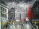 Paryż Malarstwo abstrakcyjne / Sztuka współczesna Obraz olejny Wieża Eiffla Paryż Pojedynczy panel