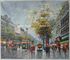 Oprawione Paris Street Scene Obraz olejny Olej na pościel do salonu Deco