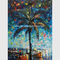 Ręcznie malowany szpachelką Obraz olejny Pejzaż morski Zatoka Meksykańska Dekoracja ścienna