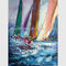 Abstrakcyjne obrazy łodzi żaglowych, ręcznie malowane grube obrazy olejne na płótnie