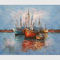Grube obrazy olejne abstrakcyjne żaglówki / ręcznie malowane obrazy krajobrazowe łodzi