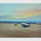 Nowoczesne łodzie dekoracyjne Obraz olejny Statek na plaży Obraz akrylowy i olejny