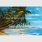 Ręcznie malowane obrazy hawajskie, drzewa kokosowe Obraz olejny z krajobrazem na płótnie