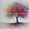 Streszczenie kolorowe nowoczesne malarstwo olejne ręcznie malowane drzewo malarstwo do salonu 32 &quot;X 32&quot;