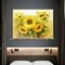 Palette Knife Słonecznikowe obrazy olejne Kwiatowe obrazy ścienne do sypialni