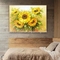 Palette Knife Słonecznikowe obrazy olejne Kwiatowe obrazy ścienne do sypialni